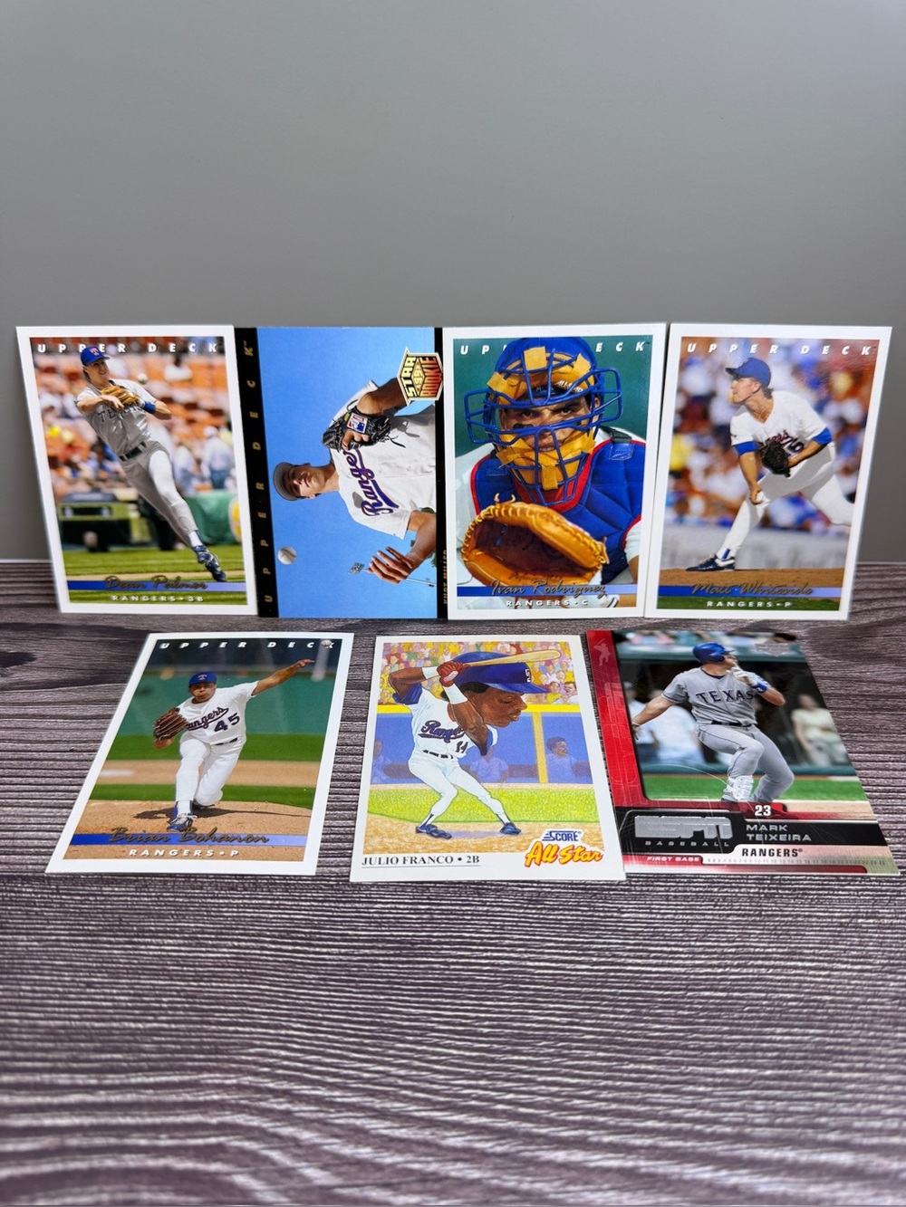 Texas Rangers Baseball Card Lot of 7 Ivan Rodriguez Teixeira UD